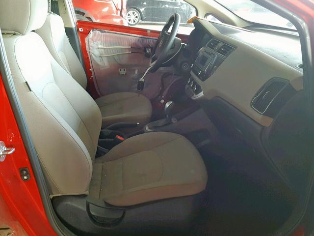 KNADM4A37H6104769 - 2017 KIA RIO LX RED photo 5