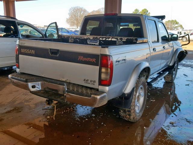 1N6ED27YXYC334772 - 2000 NISSAN FRONTIER C SILVER photo 4