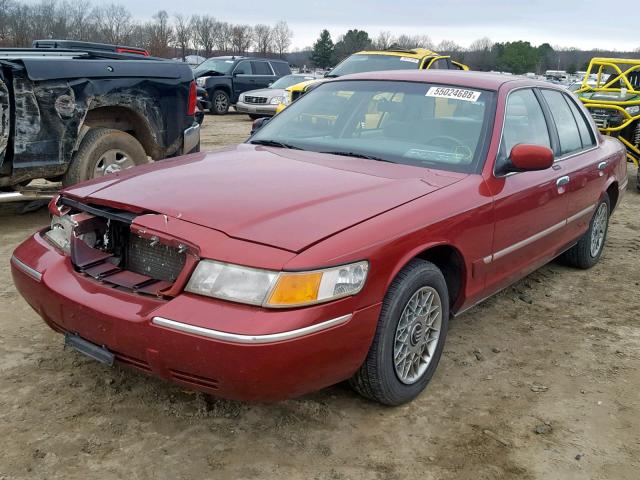 2MEFM74W9YX743824 - 2000 MERCURY GRAND MARQ RED photo 2