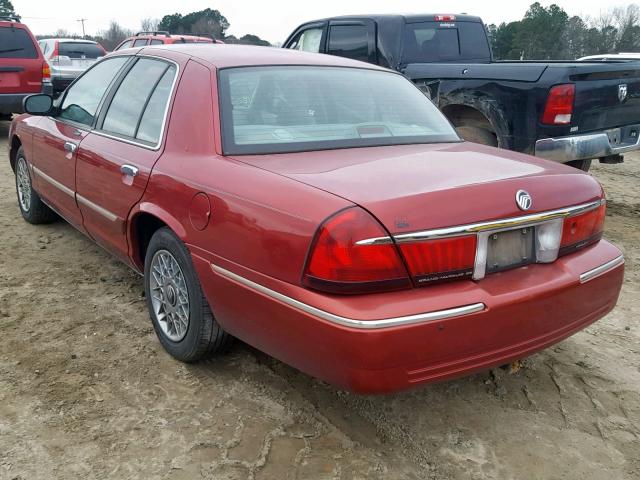 2MEFM74W9YX743824 - 2000 MERCURY GRAND MARQ RED photo 3