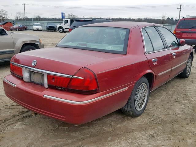 2MEFM74W9YX743824 - 2000 MERCURY GRAND MARQ RED photo 4