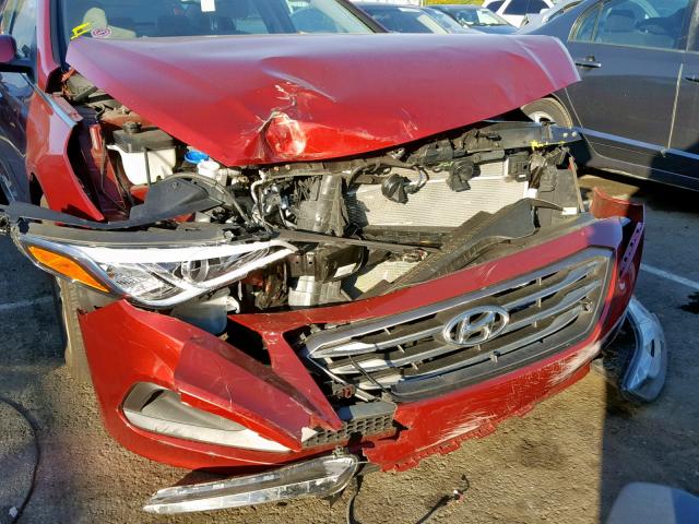 5NPE34AF2GH410559 - 2016 HYUNDAI SONATA SPO RED photo 9