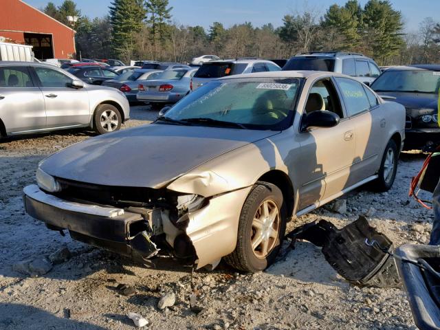 1G3NL52F62C240490 - 2002 OLDSMOBILE ALERO GL GOLD photo 2