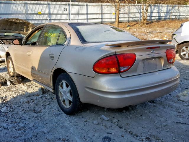 1G3NL52F62C240490 - 2002 OLDSMOBILE ALERO GL GOLD photo 3