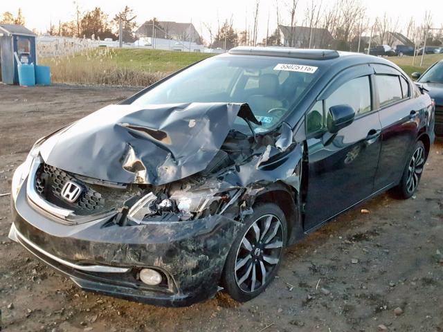 19XFB2F98FE212585 - 2015 HONDA CIVIC EXL BLACK photo 2