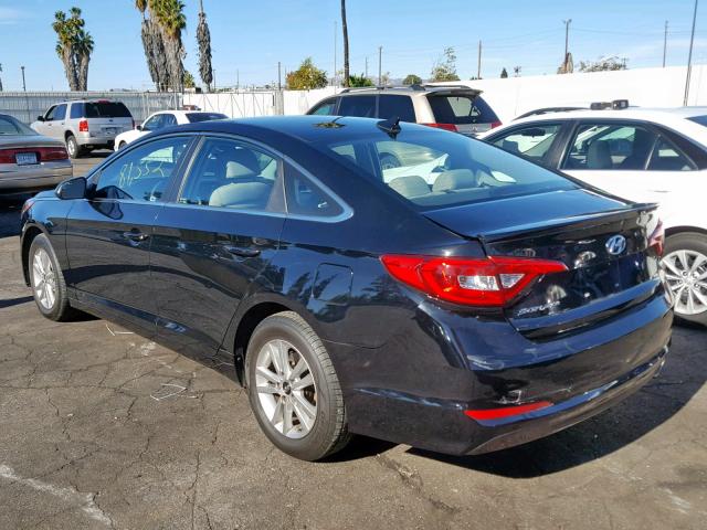 5NPE24AF8FH165686 - 2015 HYUNDAI SONATA SE BLACK photo 3