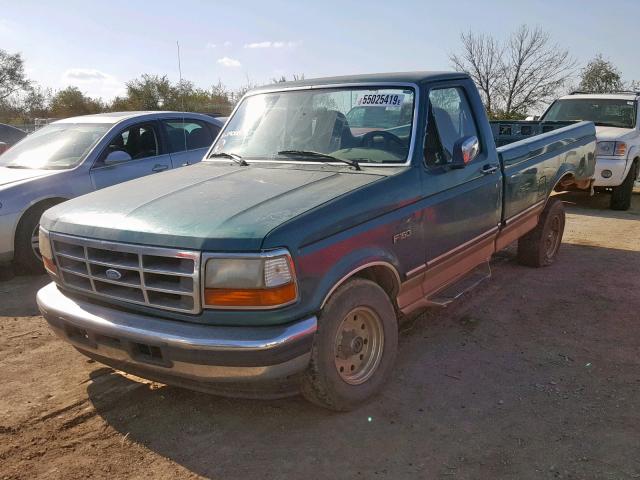 1FTEF15Y7TLB90116 - 1996 FORD F150 GREEN photo 2
