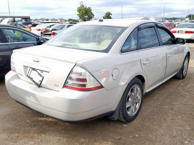 1FAHP24W38G121428 - 2008 FORD TAURUS SEL CREAM photo 4