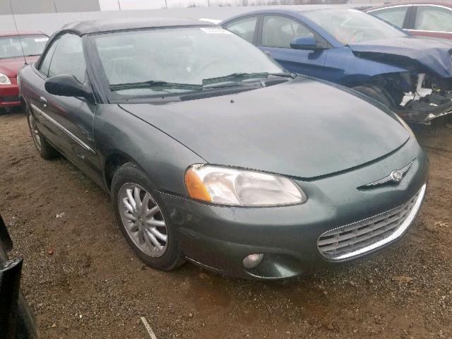 1C3EL55R12N265747 - 2002 CHRYSLER SEBRING LX GREEN photo 1