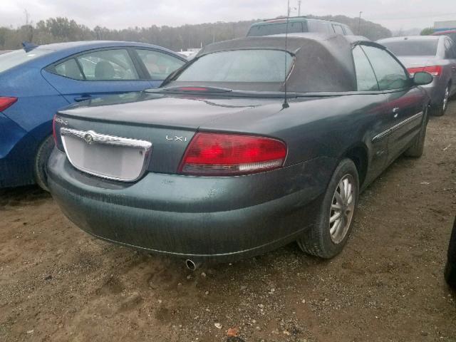 1C3EL55R12N265747 - 2002 CHRYSLER SEBRING LX GREEN photo 4