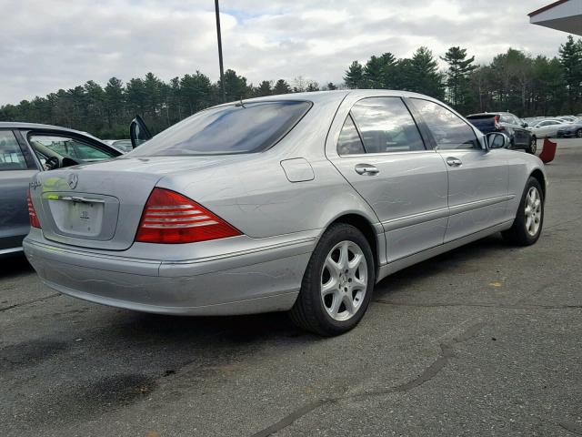 WDBNG84J55A452383 - 2005 MERCEDES-BENZ S 500 4MAT SILVER photo 4