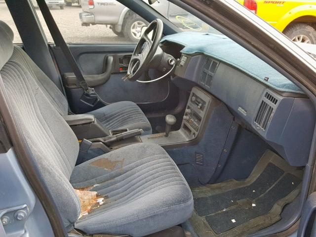 1G2NE54U3KC671718 - 1989 PONTIAC GRAND AM L BLUE photo 5