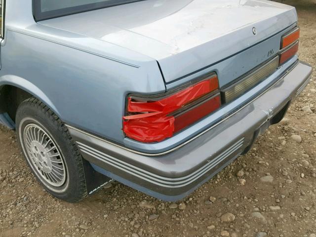 1G2NE54U3KC671718 - 1989 PONTIAC GRAND AM L BLUE photo 9