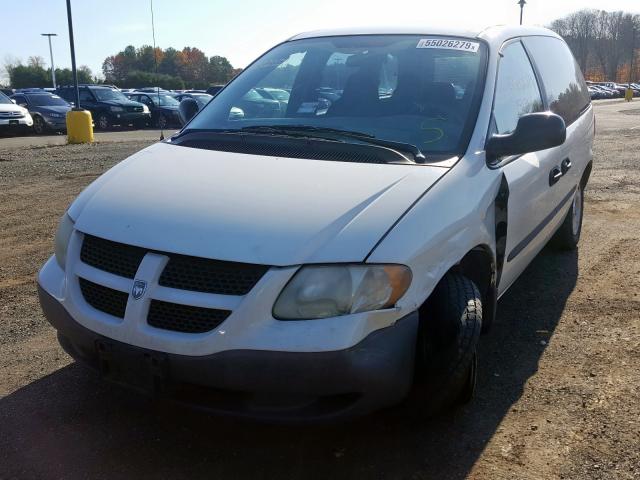 1B4GP25B42B694714 - 2002 DODGE CARAVAN SE WHITE photo 2