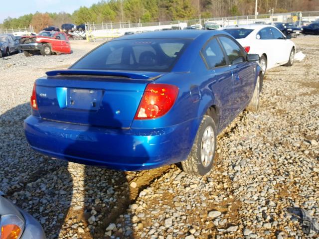 1G8AN12F73Z177054 - 2003 SATURN ION LEVEL BLUE photo 4