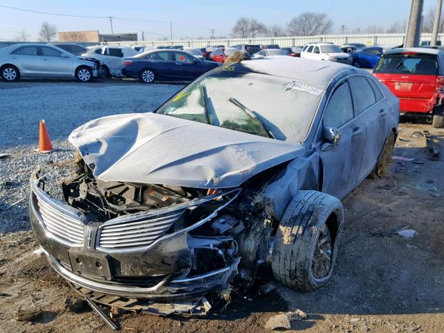 3LN6L2LU1FR602745 - 2015 LINCOLN MKZ HYBRID BLACK photo 2