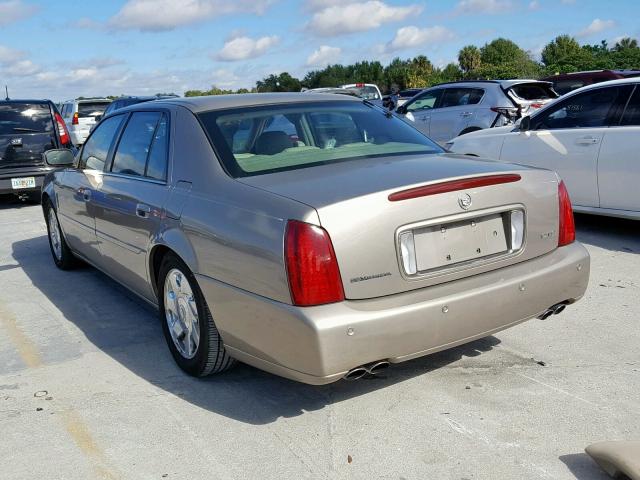 1G6KF57972U268521 - 2002 CADILLAC DEVILLE DT TAN photo 3