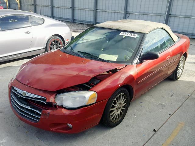 1C3EL55R45N642043 - 2005 CHRYSLER SEBRING TO RED photo 2