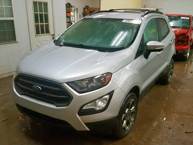 MAJ6P1CL3JC160235 - 2018 FORD ECOSPORT S SILVER photo 2