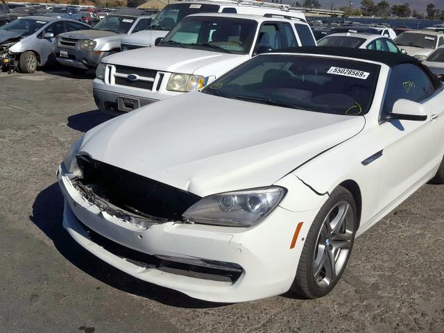 WBALZ3C56CDL70651 - 2012 BMW 650 I WHITE photo 2