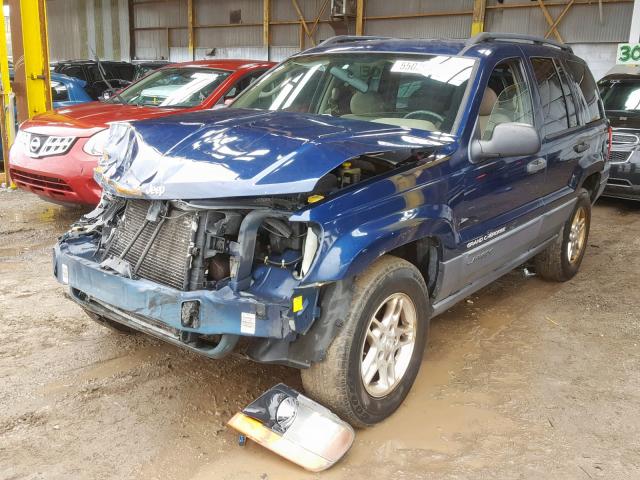 1J4GX48S13C541790 - 2003 JEEP GRAND CHER BLUE photo 2