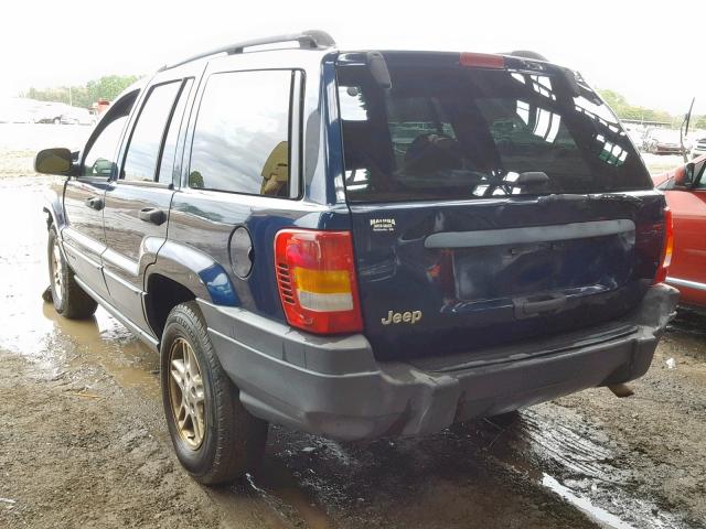 1J4GX48S13C541790 - 2003 JEEP GRAND CHER BLUE photo 3