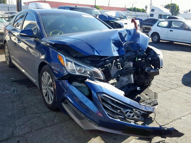 5NPE34AFXHH579486 - 2017 HYUNDAI SONATA SPO BLUE photo 1