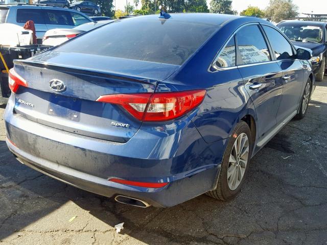 5NPE34AFXHH579486 - 2017 HYUNDAI SONATA SPO BLUE photo 4