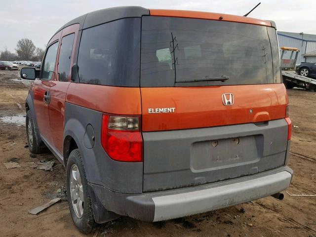 5J6YH28634L015672 - 2004 HONDA ELEMENT EX ORANGE photo 3