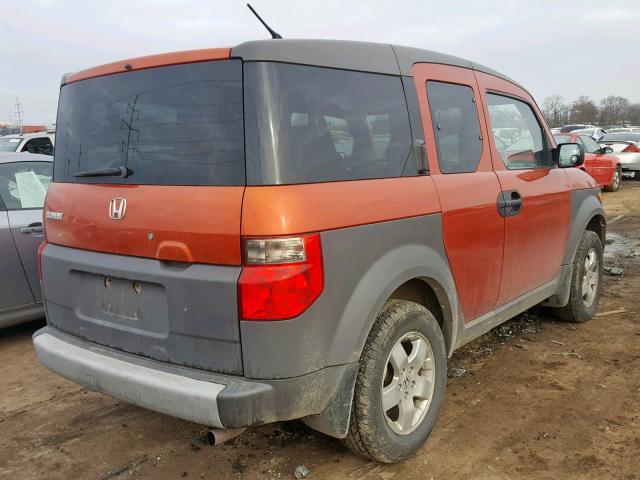 5J6YH28634L015672 - 2004 HONDA ELEMENT EX ORANGE photo 4