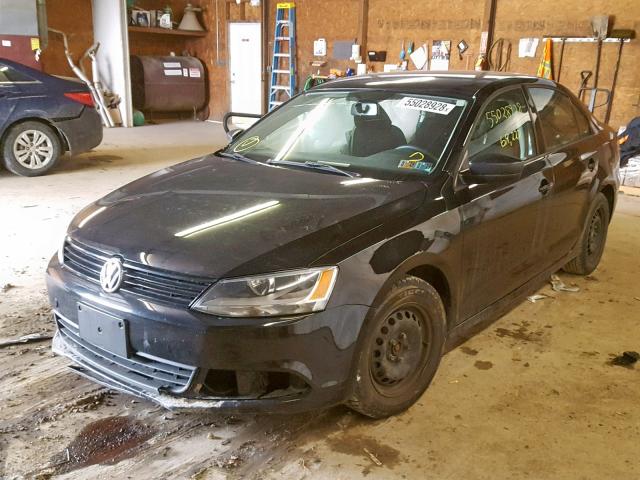 3VW1K7AJ7EM384407 - 2014 VOLKSWAGEN JETTA BASE Սև լուսանկար 2