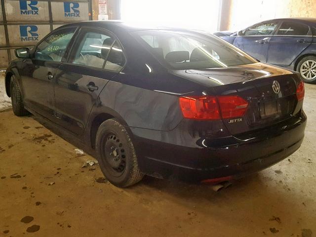 3VW1K7AJ7EM384407 - 2014 VOLKSWAGEN JETTA BASE Սև լուսանկար 3