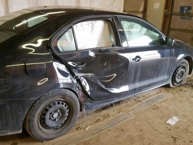 3VW1K7AJ7EM384407 - 2014 VOLKSWAGEN JETTA BASE Սև լուսանկար 9