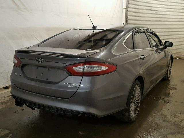 3FA6P0K91DR210331 - 2013 FORD FUSION TIT GRAY photo 4