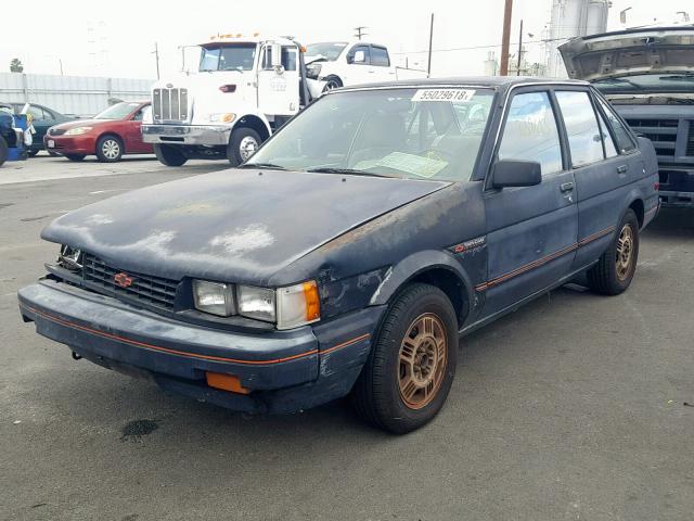 1Y1SL5154JZ049492 - 1988 CHEVROLET NOVA BLACK photo 2