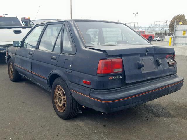 1Y1SL5154JZ049492 - 1988 CHEVROLET NOVA BLACK photo 3