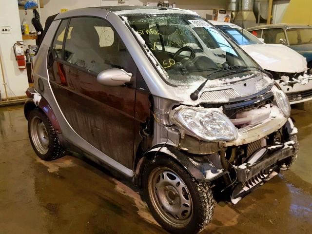 WMEAK00F86J289202 - 2006 SMART FORTWO BURGUNDY photo 1