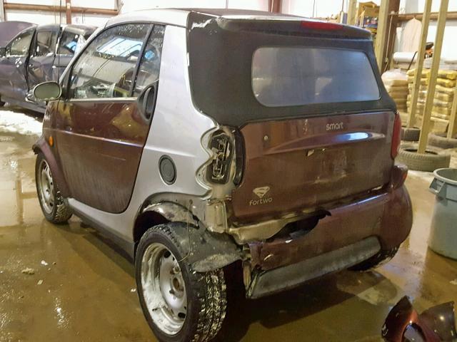 WMEAK00F86J289202 - 2006 SMART FORTWO BURGUNDY photo 3