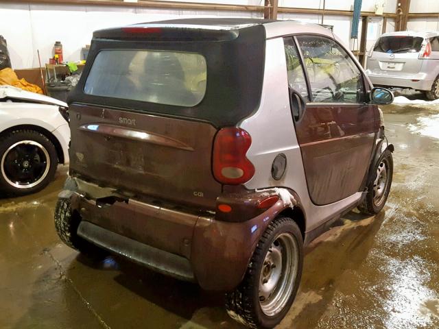 WMEAK00F86J289202 - 2006 SMART FORTWO BURGUNDY photo 4