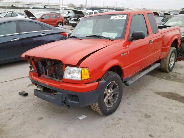 1FTZR45E94PB28761 - 2004 FORD RANGER SUP RED photo 2