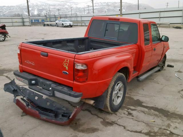 1FTZR45E94PB28761 - 2004 FORD RANGER SUP RED photo 4