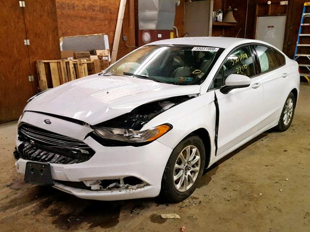 3FA6P0G7XHR161966 - 2017 FORD FUSION S WHITE photo 2