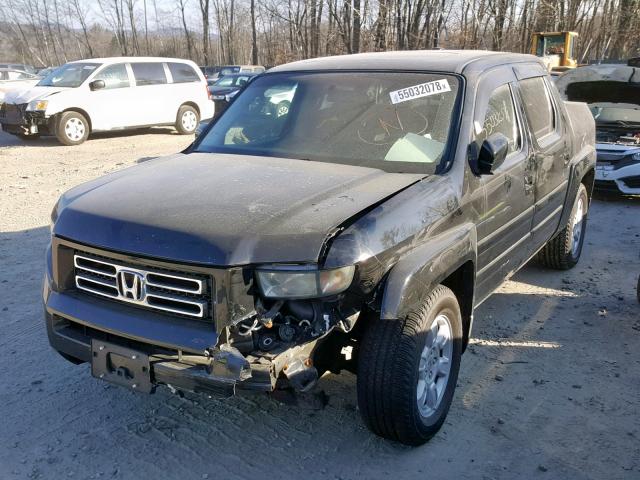 2HJYK16587H505467 - 2007 HONDA RIDGELINE BLACK photo 2