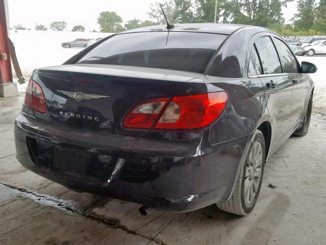 1C3LC46K88N206187 - 2008 CHRYSLER SEBRING LX BLACK photo 4