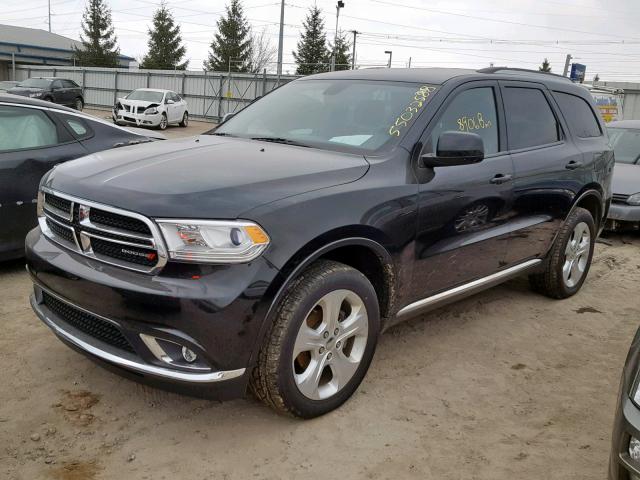 1C4RDJAG2EC587918 - 2014 DODGE DURANGO SX BLACK photo 2