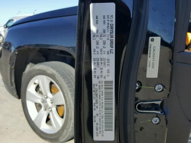 1C4NJCBB4FD192026 - 2015 JEEP COMPASS SP შავი ფოტო 10