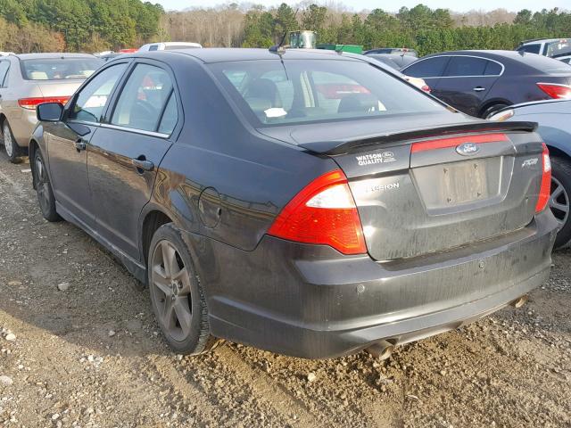 3FAHP0KC2AR168493 - 2010 FORD FUSION SPO BLACK photo 3