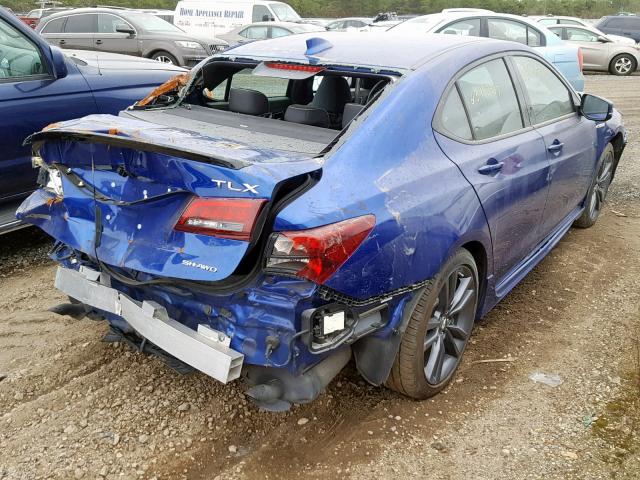 19UUB3F61JA004810 - 2018 ACURA TLX TECH+A BLUE photo 4