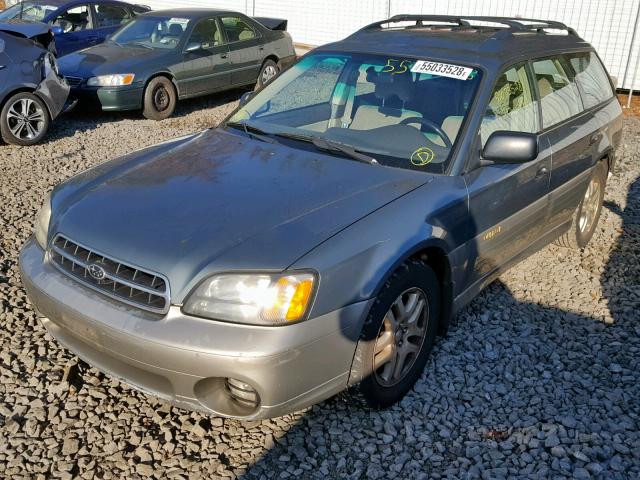 4S3BH665727618501 - 2002 SUBARU LEGACY OUT GREEN photo 2