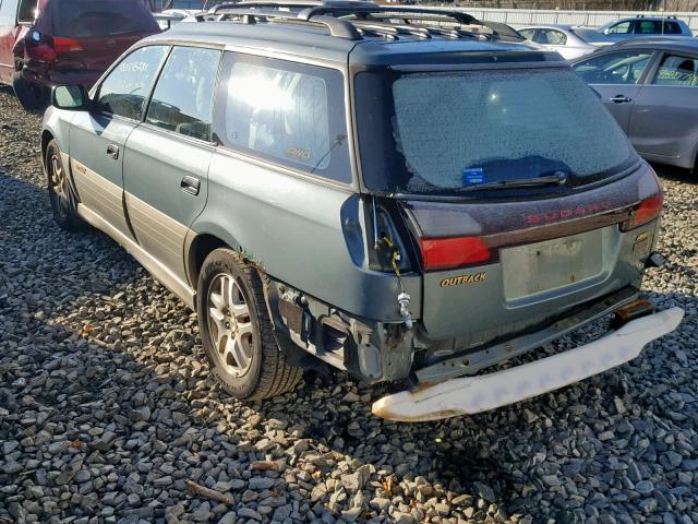 4S3BH665727618501 - 2002 SUBARU LEGACY OUT GREEN photo 3